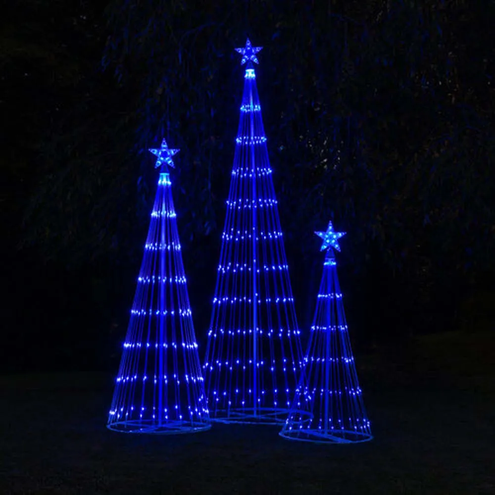 9-ft. Blue LED Animated Outdoor Lightshow Christmas Tree