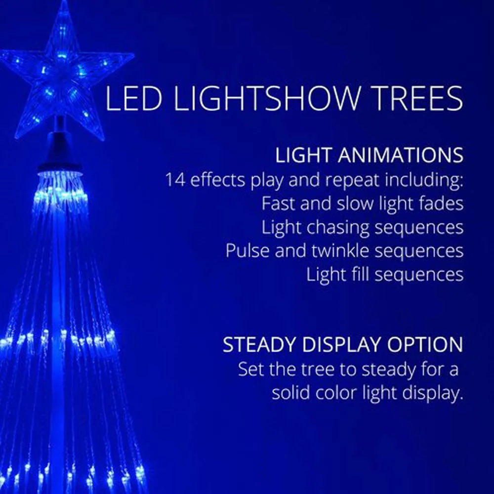 9-ft. Blue LED Animated Outdoor Lightshow Christmas Tree