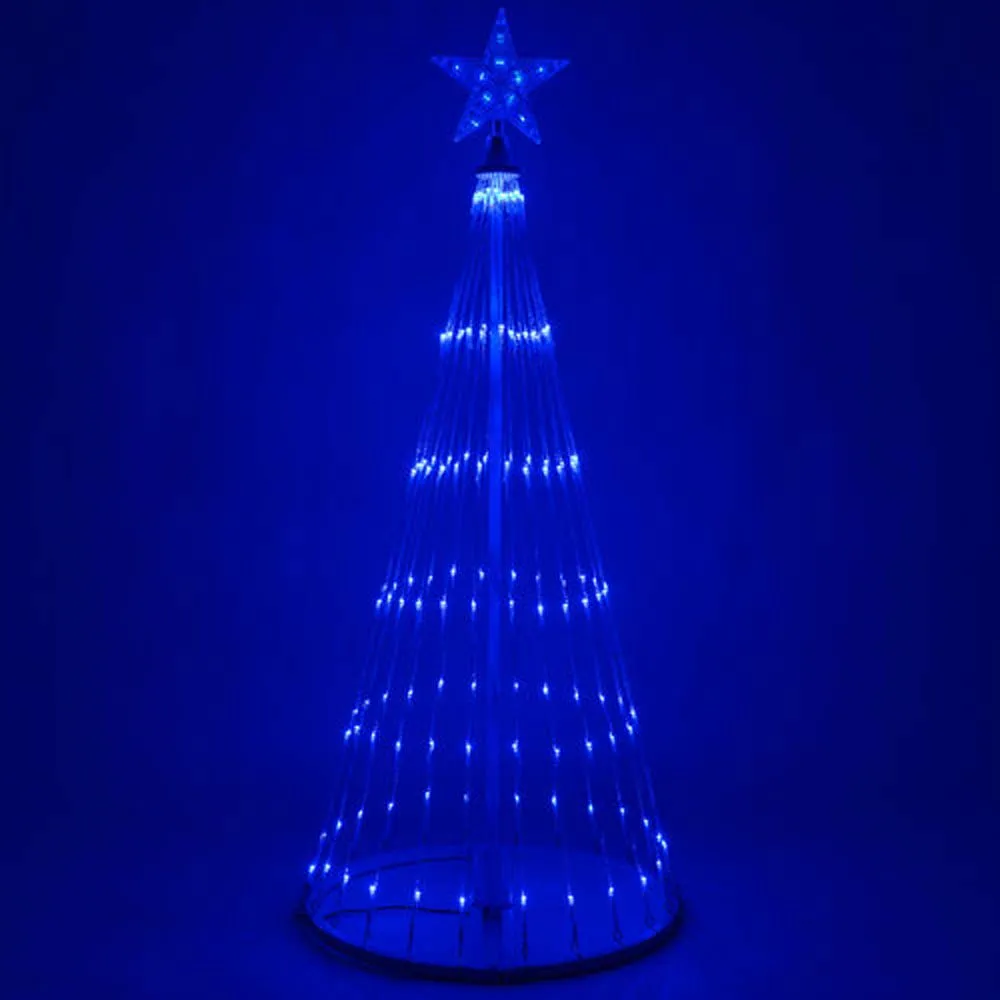 9-ft. Blue LED Animated Outdoor Lightshow Christmas Tree