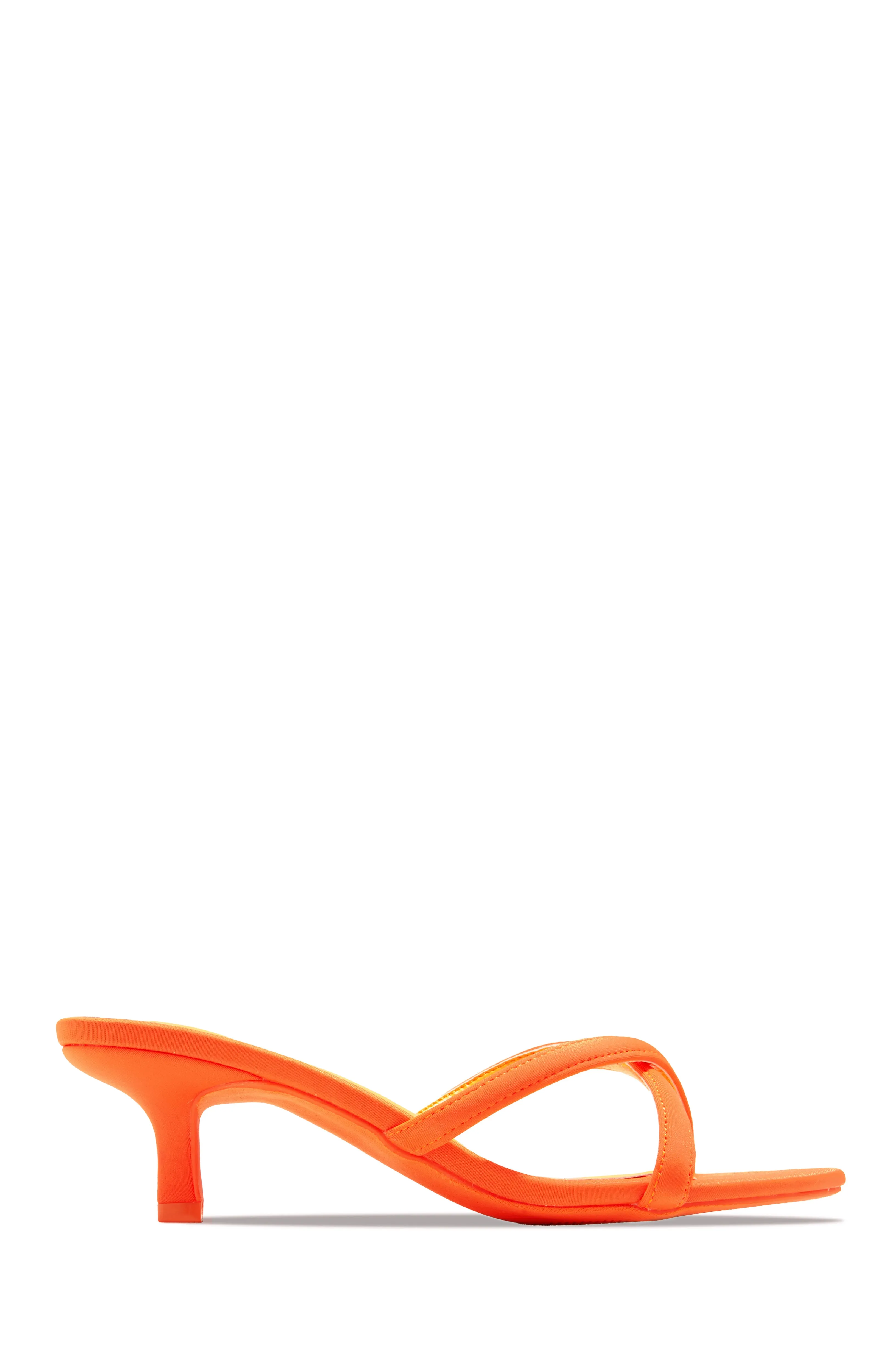 Aylina Kitten Heel Mules - Yellow