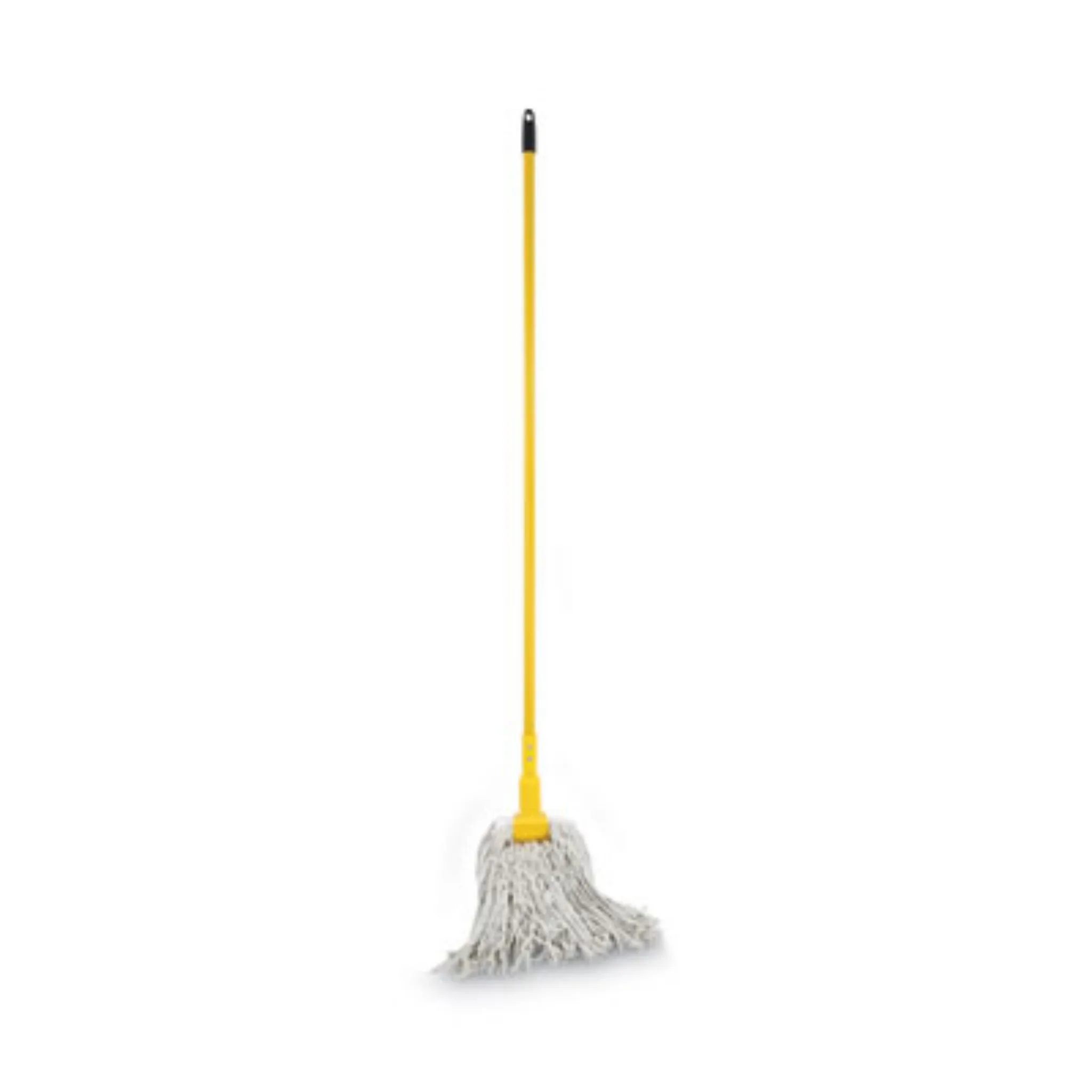 BOARDWALK BWK610 Plastic Jaws Mop Handle for 5 Wide Mop Heads, Aluminum, 1" dia x 60", Yellow, 1 Each