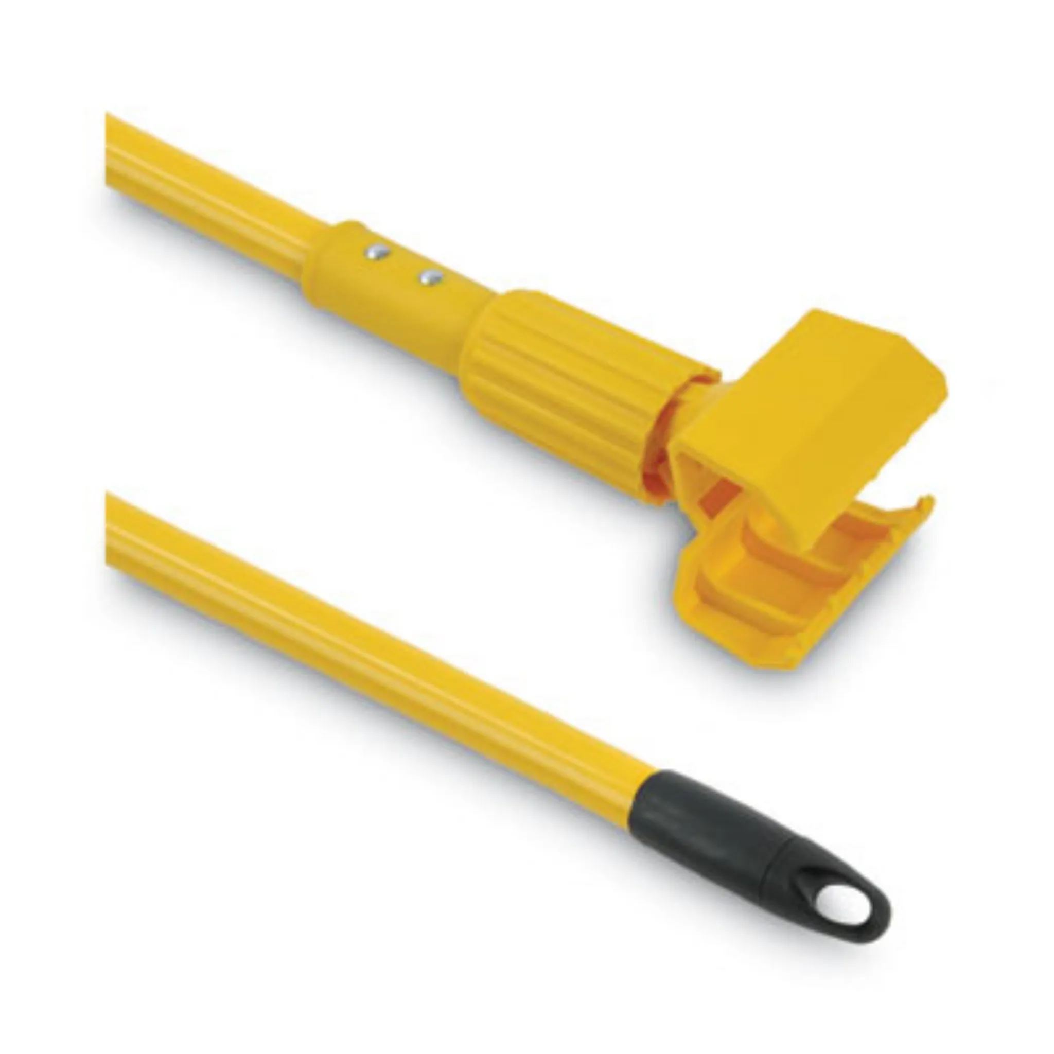 BOARDWALK BWK610 Plastic Jaws Mop Handle for 5 Wide Mop Heads, Aluminum, 1" dia x 60", Yellow, 1 Each