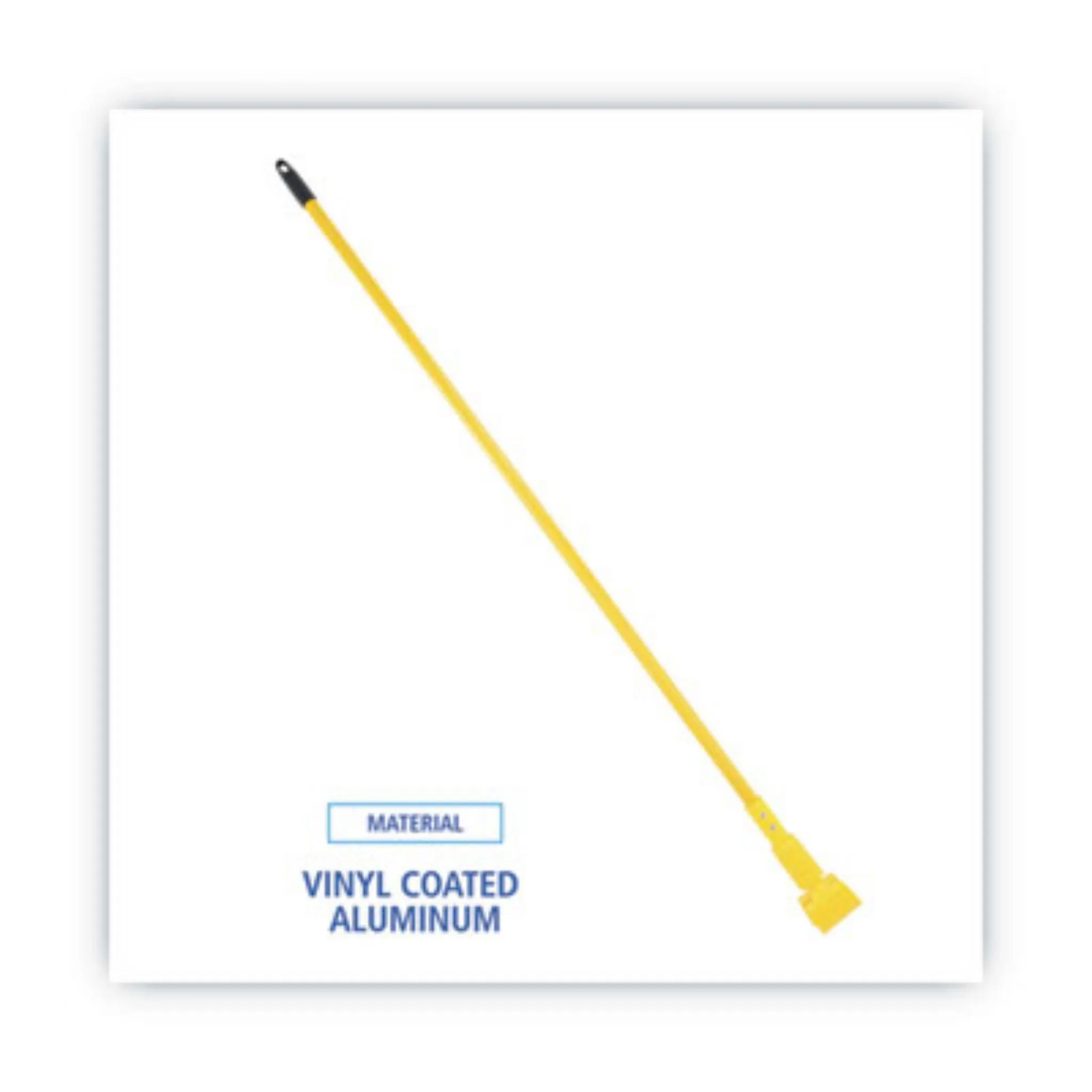 BOARDWALK BWK610 Plastic Jaws Mop Handle for 5 Wide Mop Heads, Aluminum, 1" dia x 60", Yellow, 1 Each