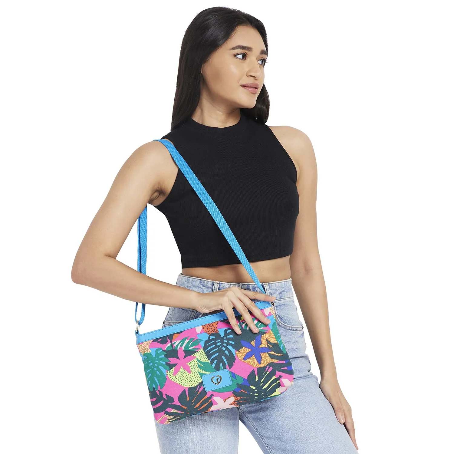 Caprese womens OCTAVIA SB Large INDIGO I Sling Bag