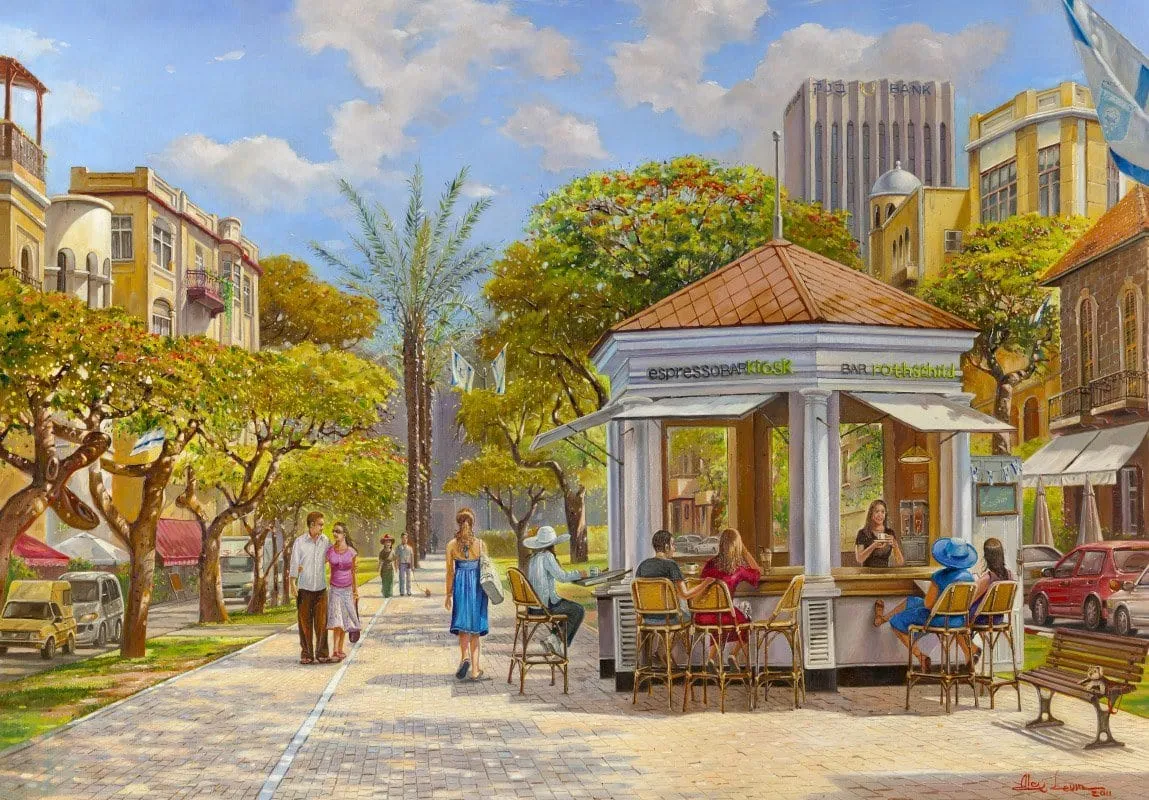 Coffee time on Rothschild street