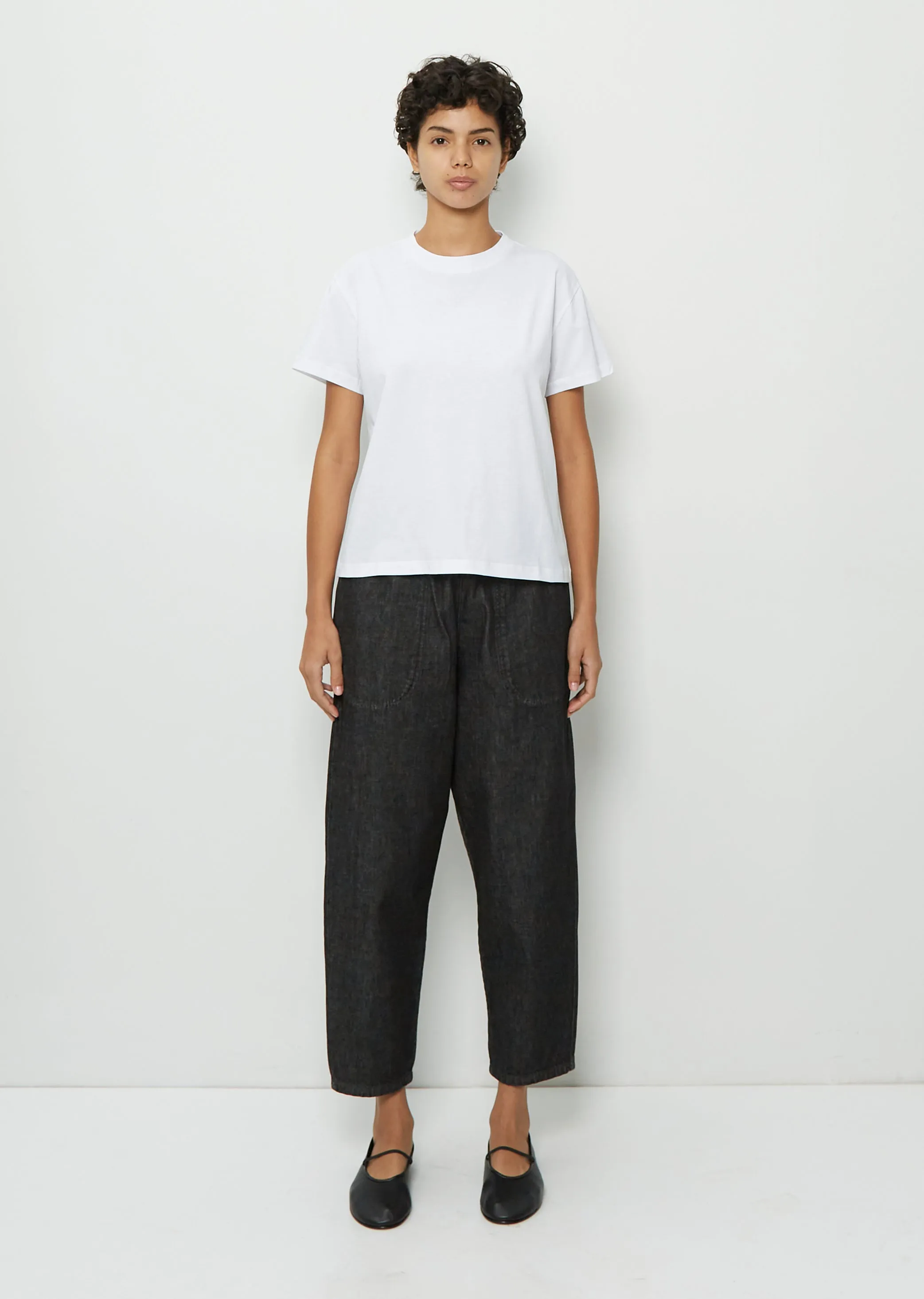 Denim Easy Pants — Black Denim