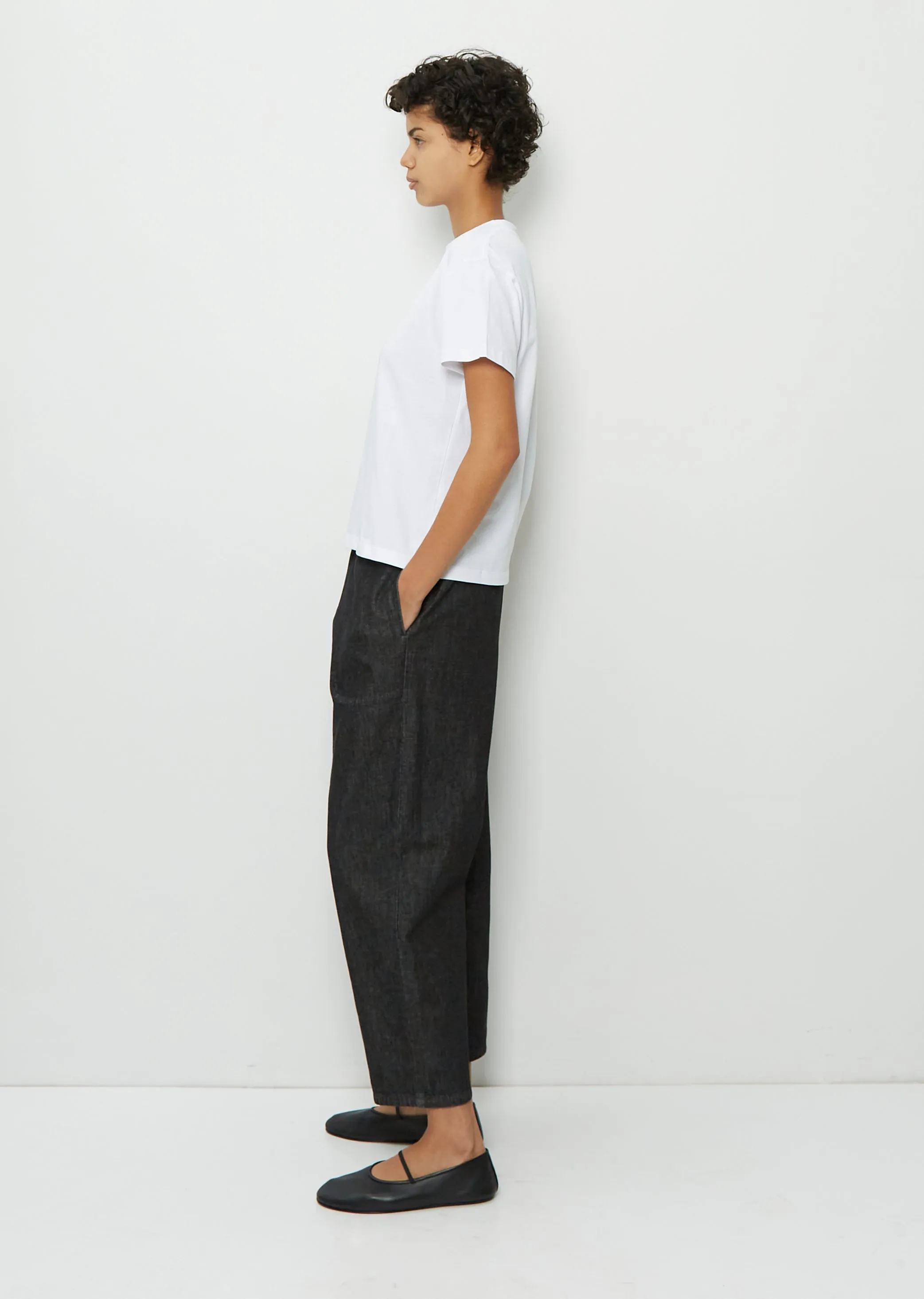 Denim Easy Pants — Black Denim