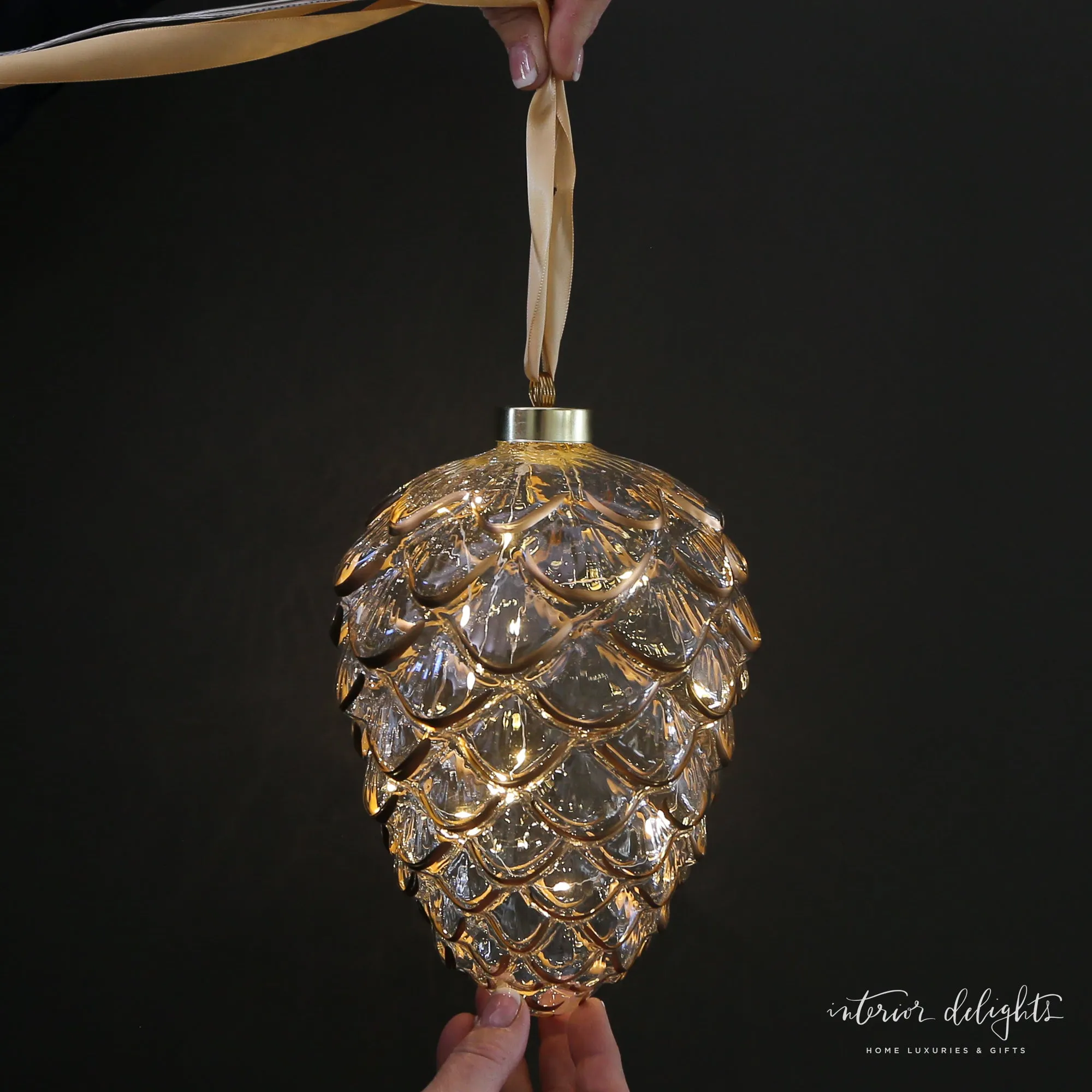 Etched Glass LED Individual Ornaments-Choose Your Style