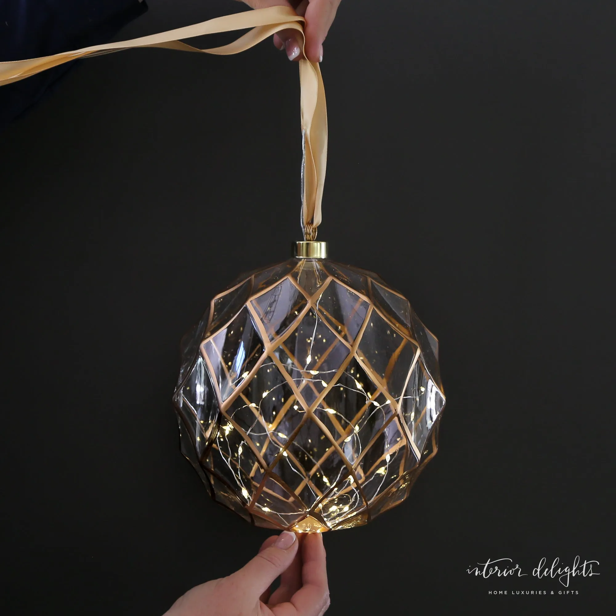 Etched Glass LED Individual Ornaments-Choose Your Style