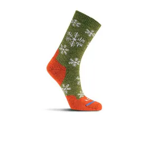 FITS F1017 Aspen Full Cushion Hiker Crew Sock (Unisex) - Forest/Red