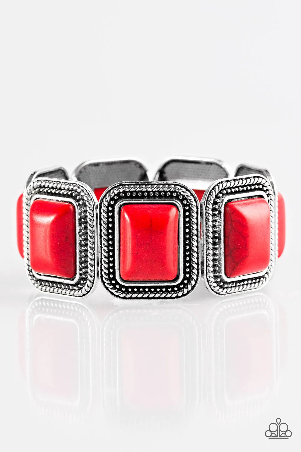 Open Door Jewelry - Cowgirl Chic - Red Bracelet - Paparazzi Accessories
