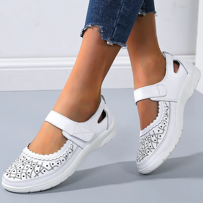 Owlkay Cutout Comfort Soft Sole Casual Shoes