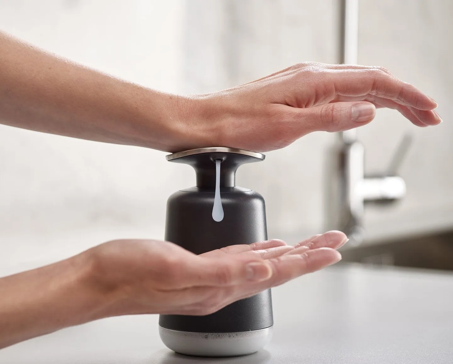 Press Soap Dispenser Grey
