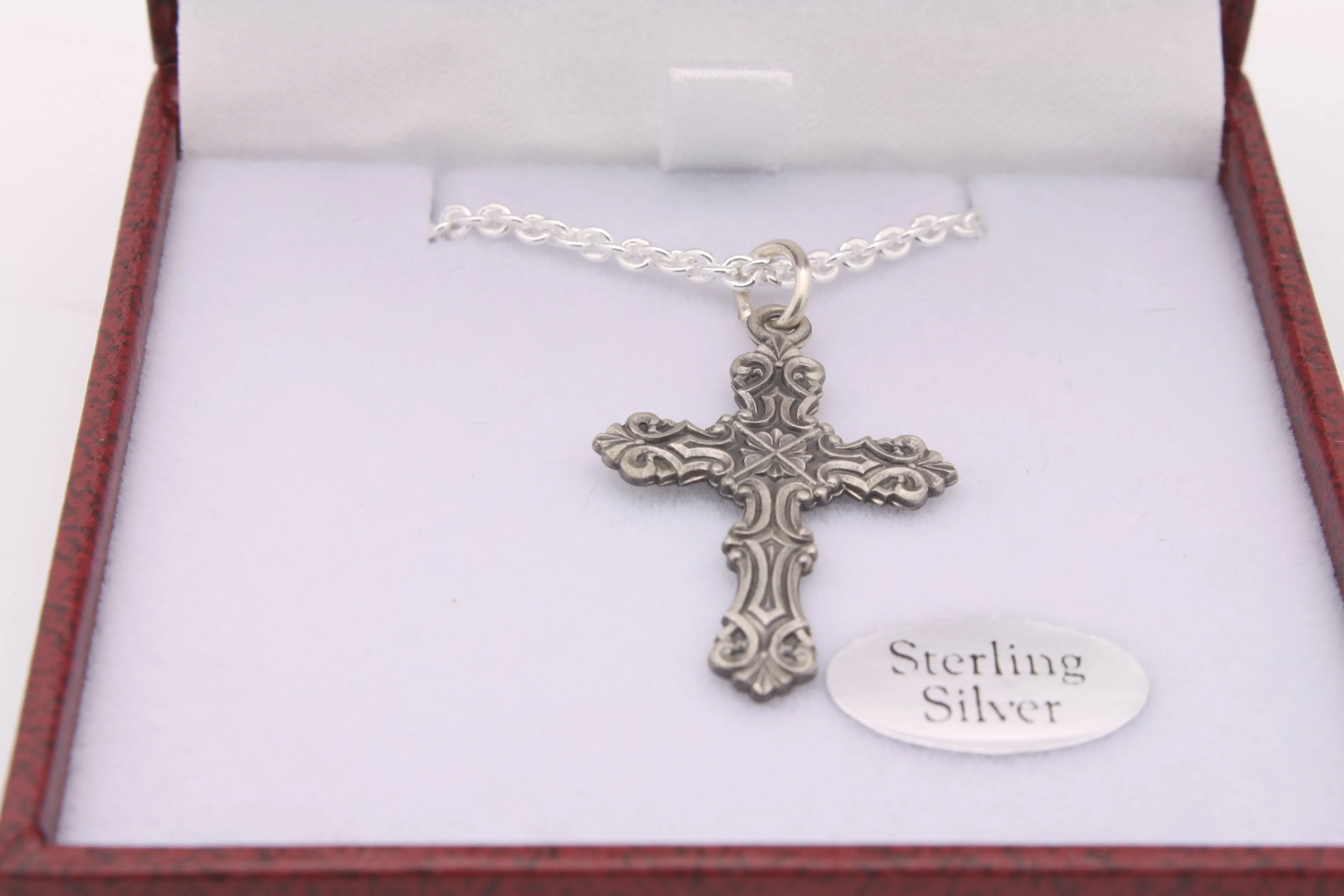 Sterling Silver Fancy Design Cross