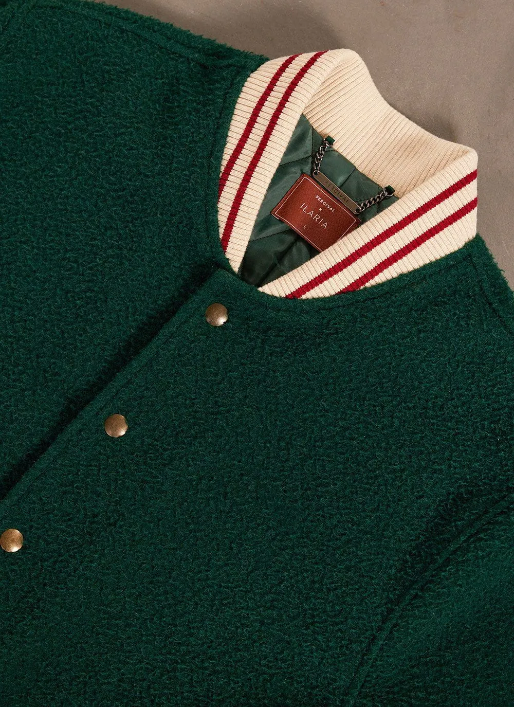 Varsity Bomber Jacket | Percival x Ilaria | Emerald