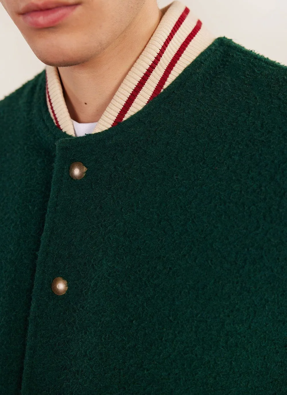 Varsity Bomber Jacket | Percival x Ilaria | Emerald