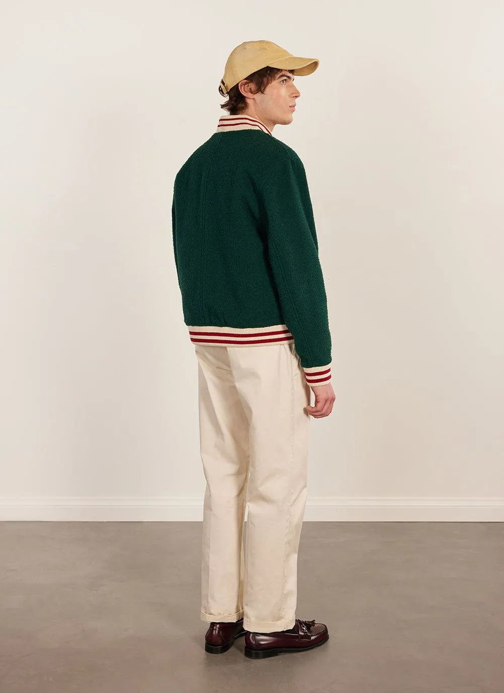 Varsity Bomber Jacket | Percival x Ilaria | Emerald